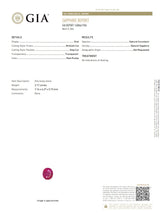 Natural Red-Purple Sapphire – Certified by GIA | 2.17 Carats | Report No. 1488661904